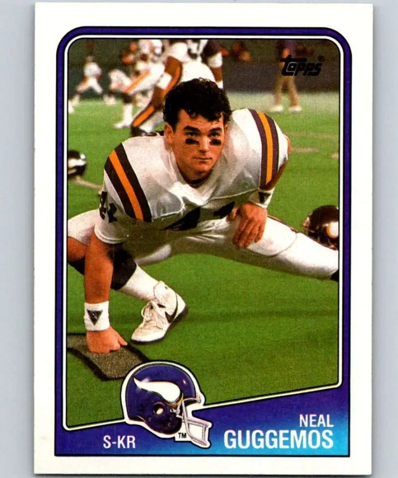 1988 Topps #161 Neal Guggemos EX Excellent Minnesota Vikings Football Card - Football Card Single