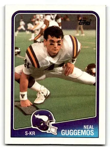 1988 Topps #161 Neal Guggemos Minnesota Vikings Football Cards EX/NM ID:62495 - Football Card Single