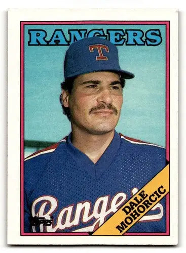 Original gloss Dale Mohorcic Texas Rangers baseball card from 1988 Topps #163