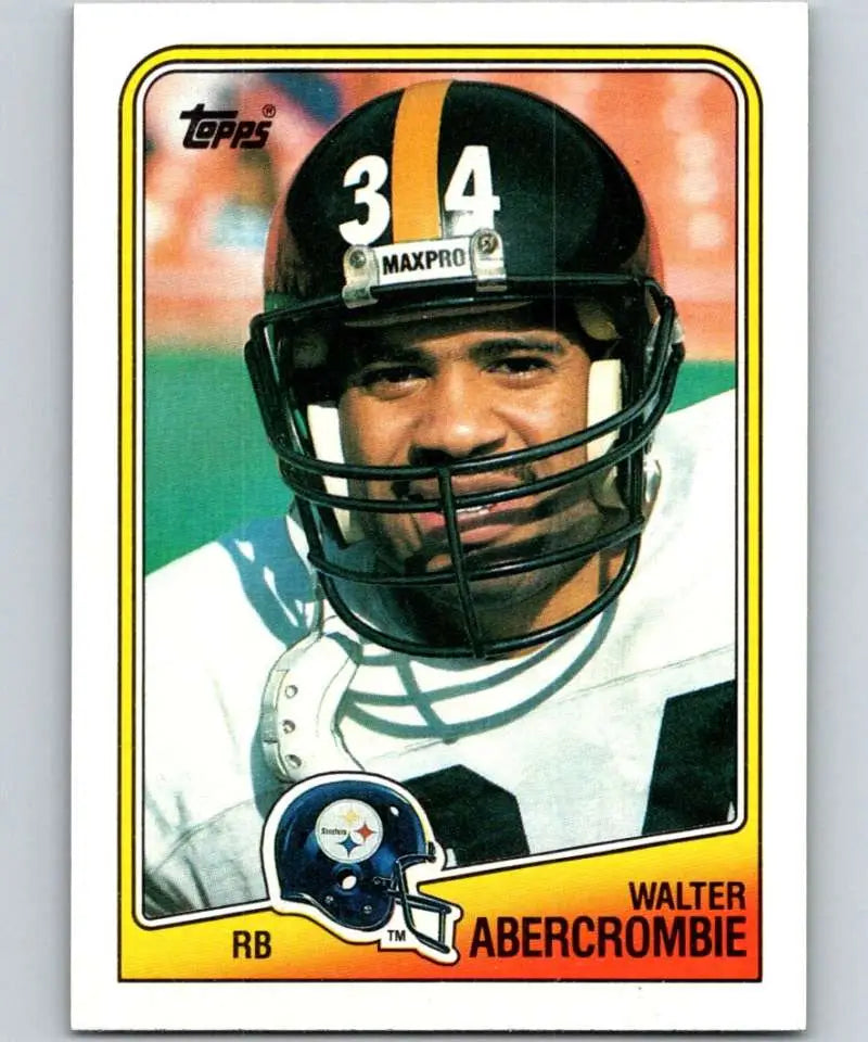 1988 Topps #164 Walter Abercrombie EX Excellent Pittsburgh Steelers Football Card - Football Card Single
