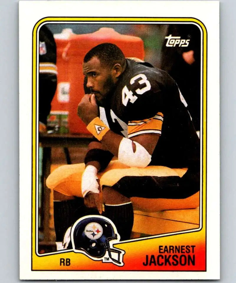 1988 Topps #165 Earnest Jackson EX Excellent Pittsburgh Steelers Football Card - Football Card Single