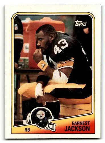 1988 Topps #165 Earnest Jackson Pittsburgh Steelers Football Cards E ID:62499 - Football Card Single