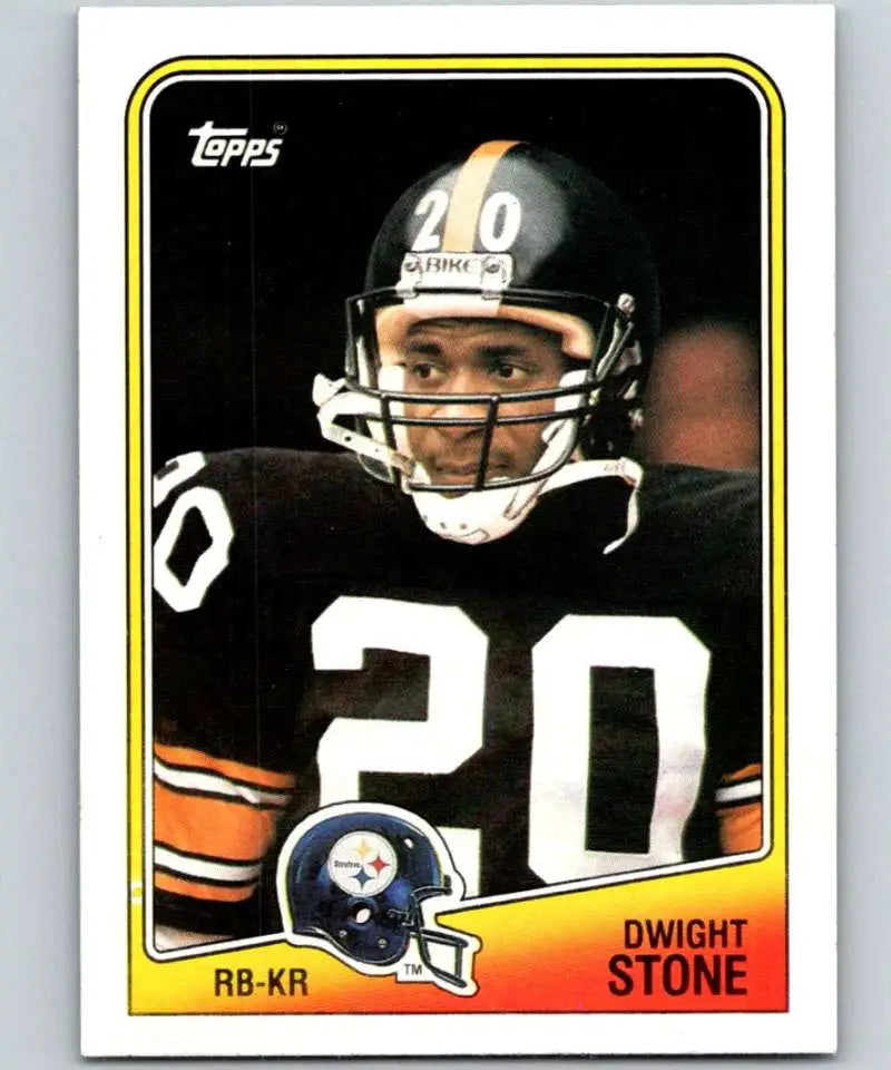 1988 Topps #167 Dwight Stone EX Excellent RC Rookie Pittsburgh Steelers Football Card - Football Card Single