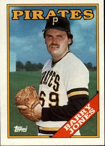 Original gloss Barry Jones baseball card from 1988 Topps #168 Pirates