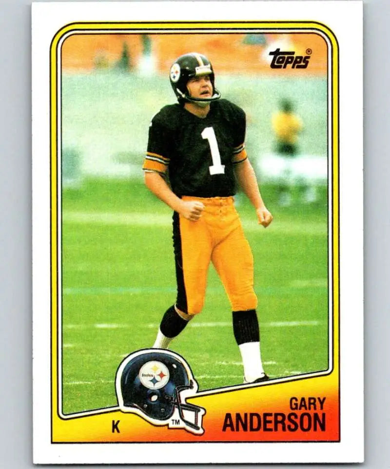 1988 Topps #168 Gary Anderson EX Excellent Pittsburgh Steelers Football Card - Football Card Single
