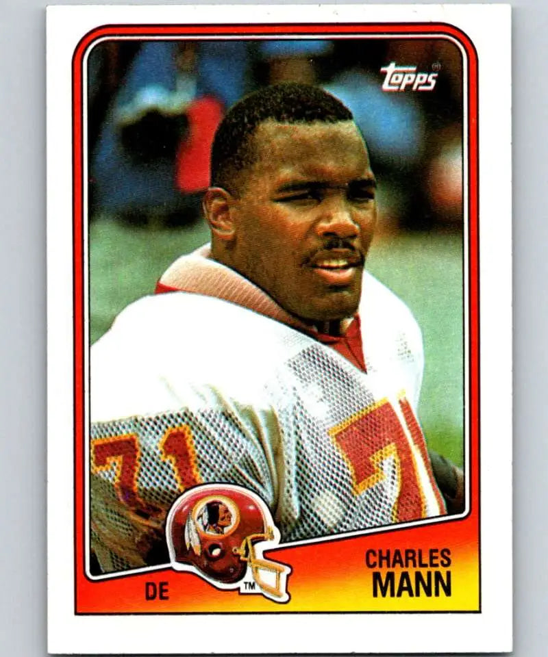1988 Topps #17 Charles Mann EX Excellent Washington Redskins Football Card - Football Card Single