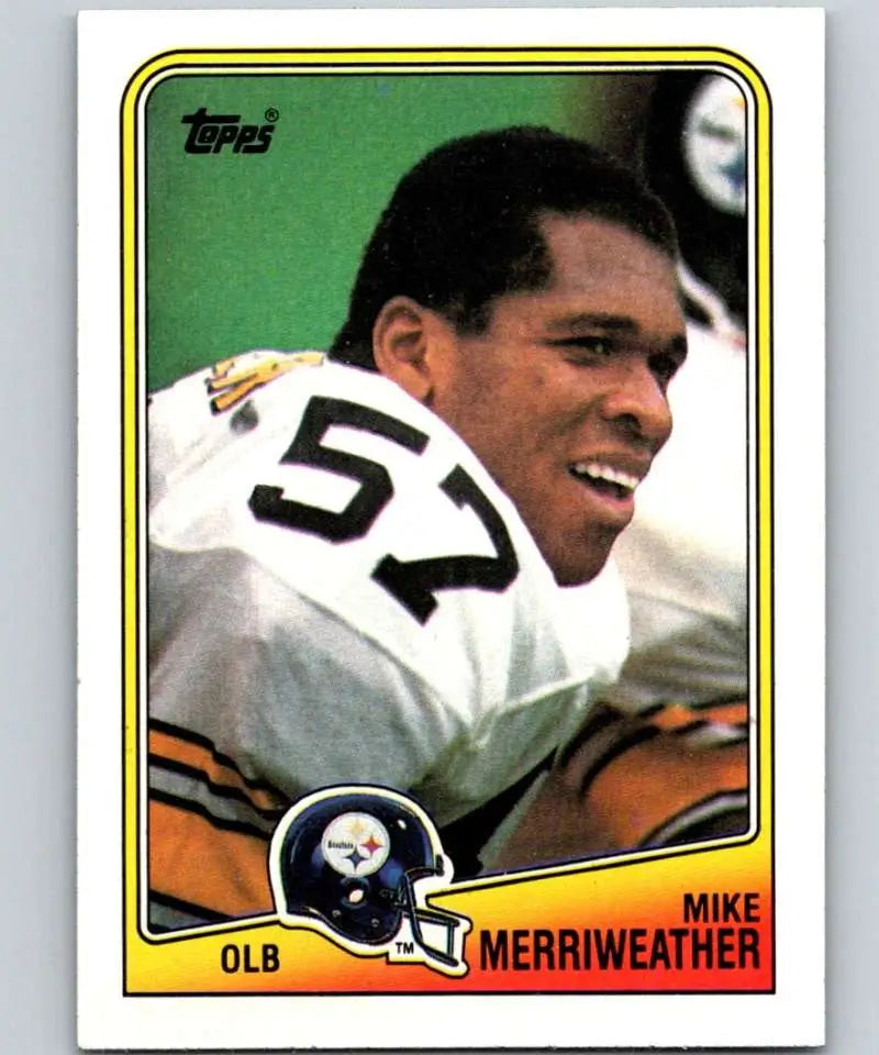 1988 Topps #173 Mike Merriweather EX Excellent Pittsburgh Steelers Football Card - Football Card Single