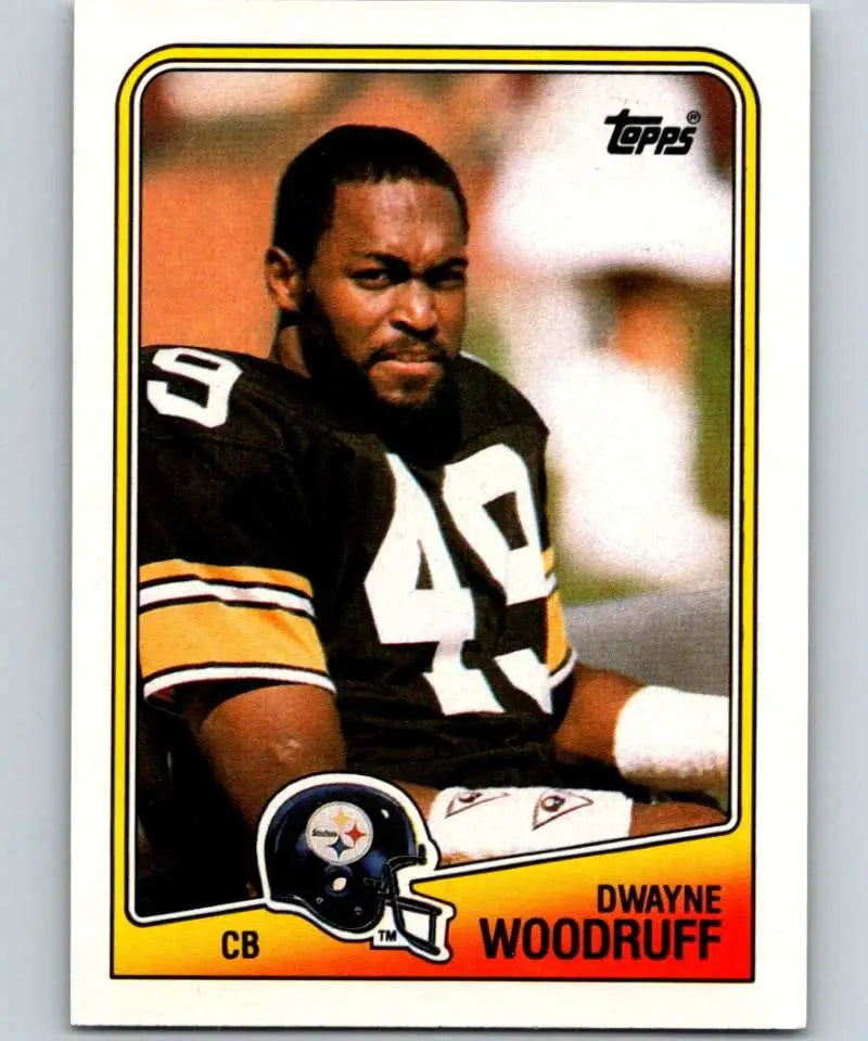 1988 Topps #174 Dwayne Woodruff EX Excellent Pittsburgh Steelers Football Card - Football Card Single