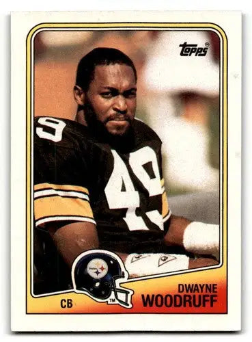 1988 Topps #174 Dwayne Woodruff Pittsburgh Steelers Football Cards E ID:62508 - Football Card Single