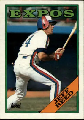 Original gloss Jeff Reed baseball card from 1988 Topps #176, cards typically sell well