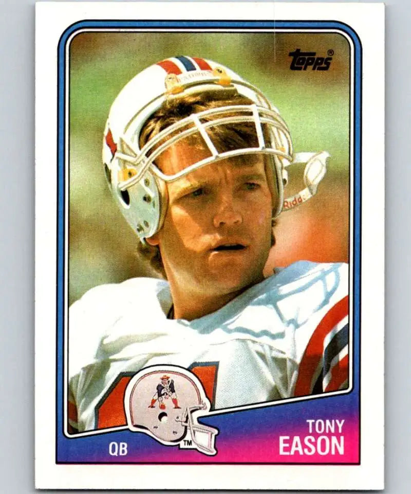 1988 Topps #177 Tony Eason EX Excellent New England Patriots Football Card - Football Card Single
