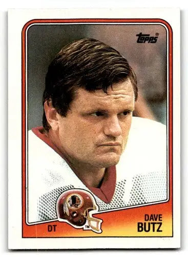1988 Topps Dave Butz Washington Redskins football card with original gloss, ID 62353