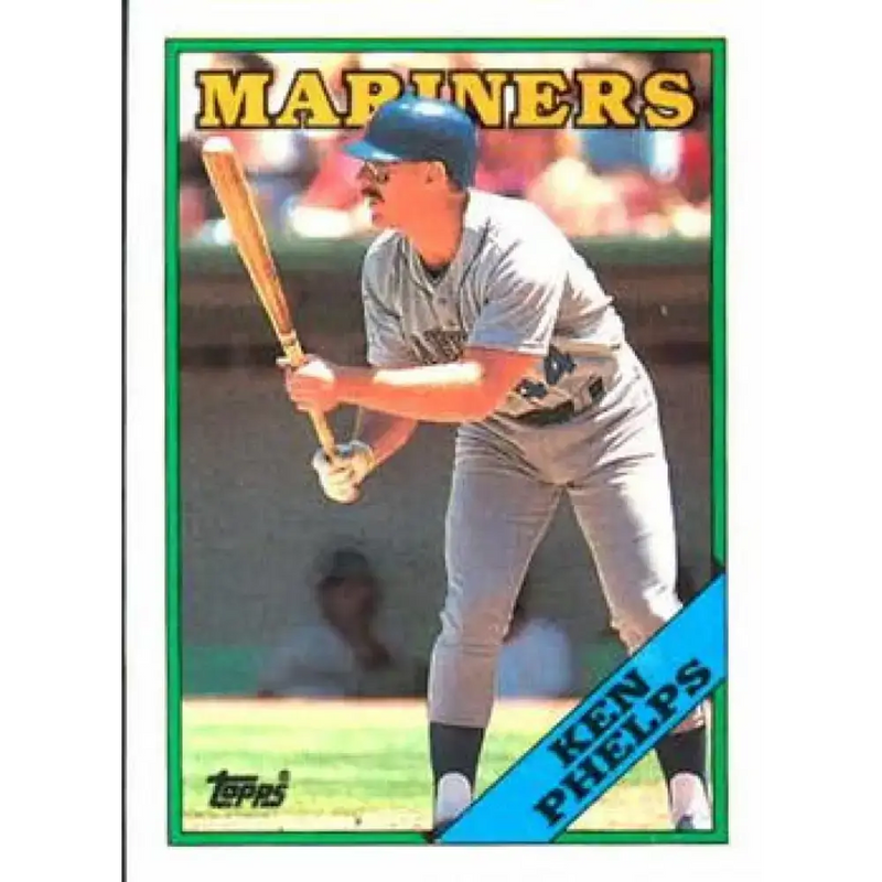 1988 Topps #182 Ken Phelps NM-MT Seattle Mariners Baseball Card - Baseball Card Single