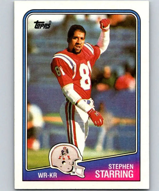 1988 Topps #182 Stephen Starring EX Excellent New England Patriots Football Card