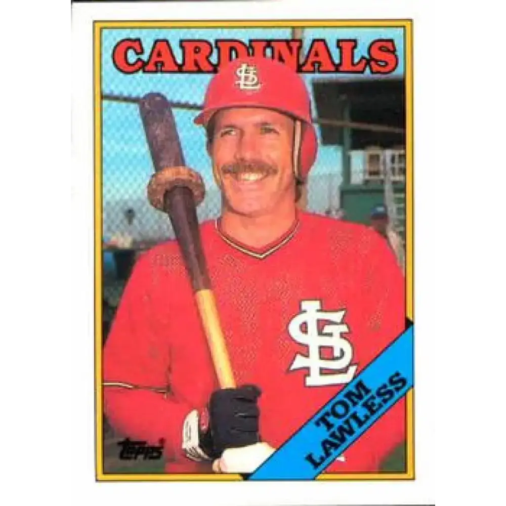1988 Topps #183 Tom Lawless NM-MT St. Louis Cardinals Baseball Card - Baseball Card Single