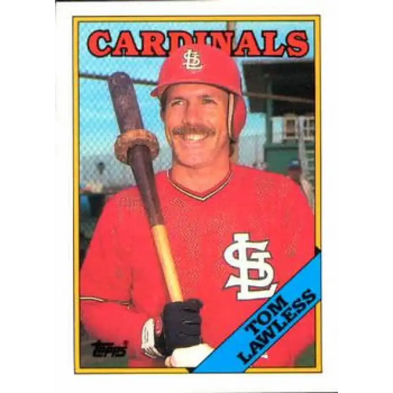 1988 Topps #183 Tom Lawless NM-MT St. Louis Cardinals Baseball Card - Baseball Card Single