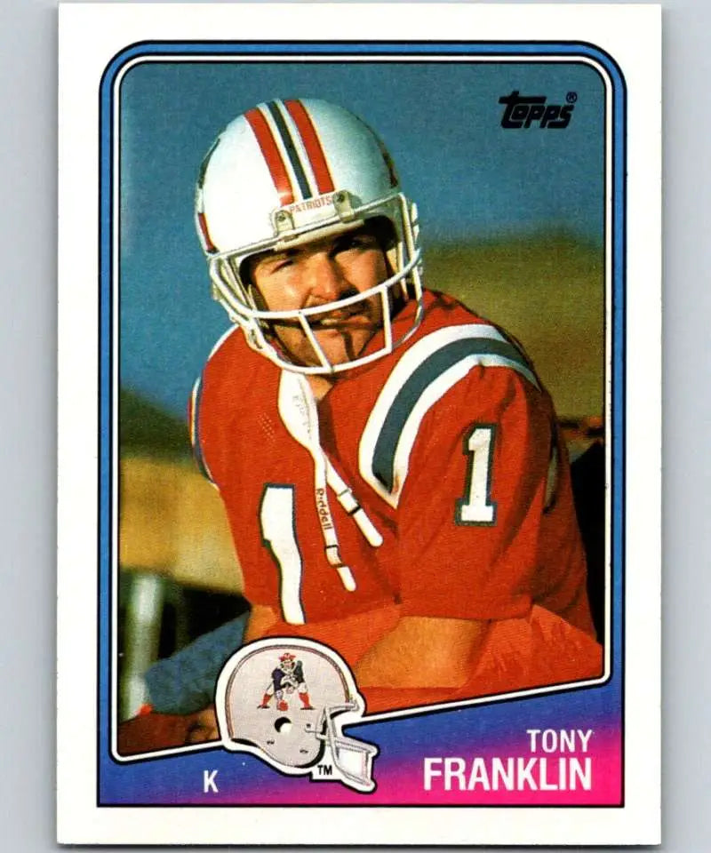 1988 Topps #183 Tony Franklin EX Excellent New England Patriots Football Card - Football Card Single