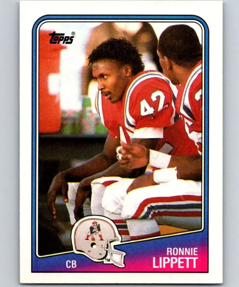 1988 Topps #187 Ronnie Lippett EX Excellent New England Patriots Football Card - Football Card Single
