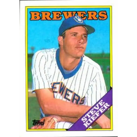 1988 Topps #187 Steve Kiefer NM-MT Milwaukee Brewers Baseball Card