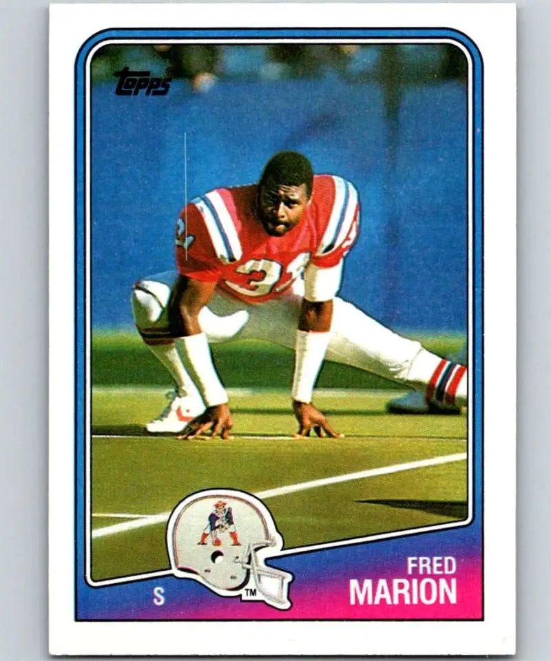 1988 Topps #188 Fred Marion EX Excellent New England Patriots Football Card - Football Card Single