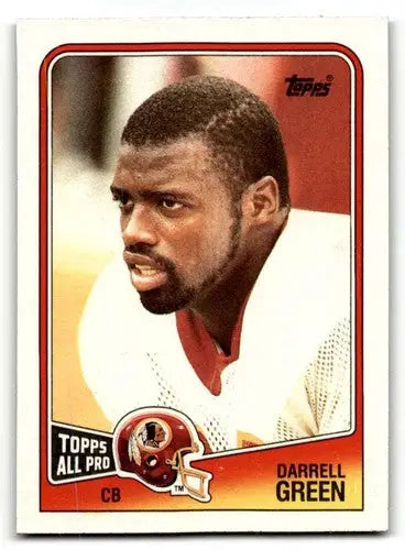 Original gloss Darrell Green Washington Redskins football card from 1988 Topps