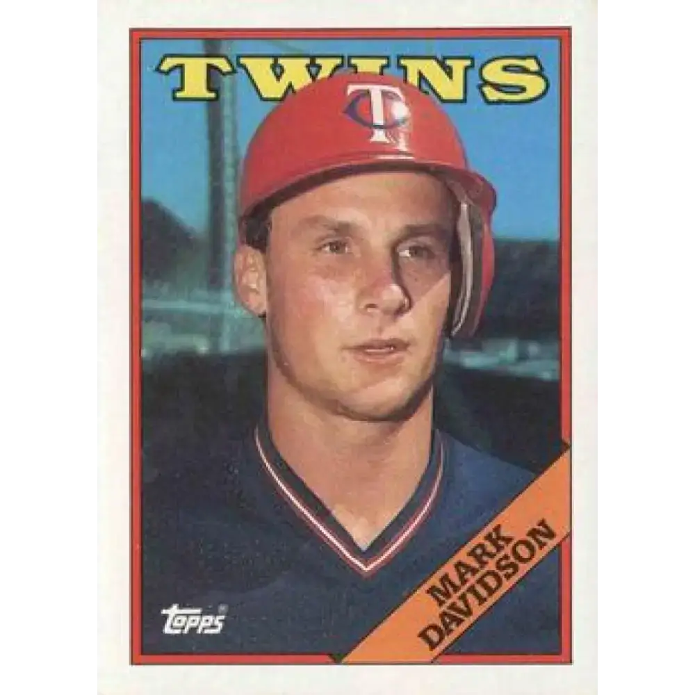 1988 Topps #19 Mark Davidson NM-MT RC Rookie Minnesota Twins Baseball Card - Baseball Card Single