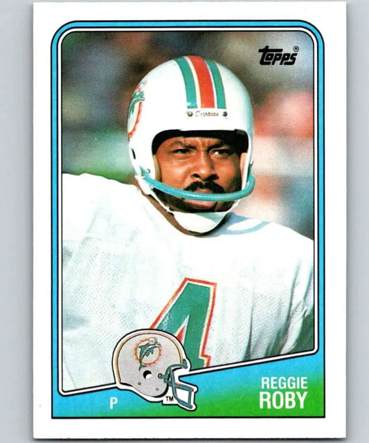 1988 Topps #195 Reggie Roby EX Excellent Miami Dolphins Football Card