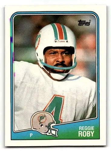 1988 Topps #195 Reggie Roby Miami Dolphins Football Cards EX/NM ID:62529 - Football Card Single