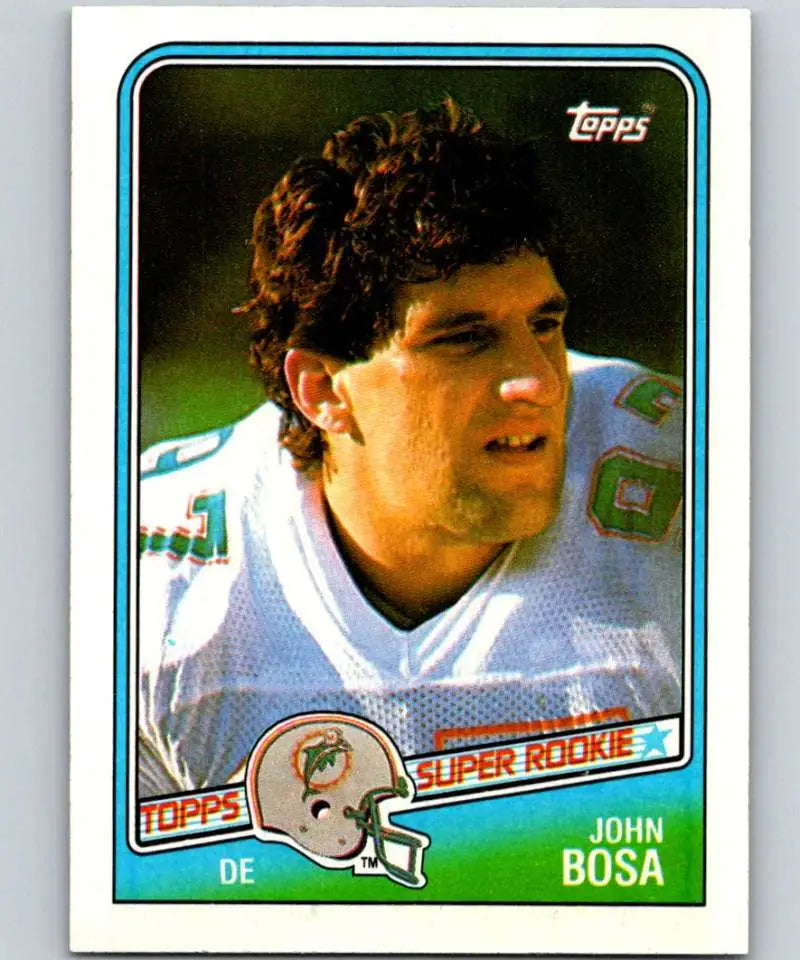 1988 Topps #198 John Bosa EX Excellent RC Rookie Miami Dolphins Football Card - Football Card Single