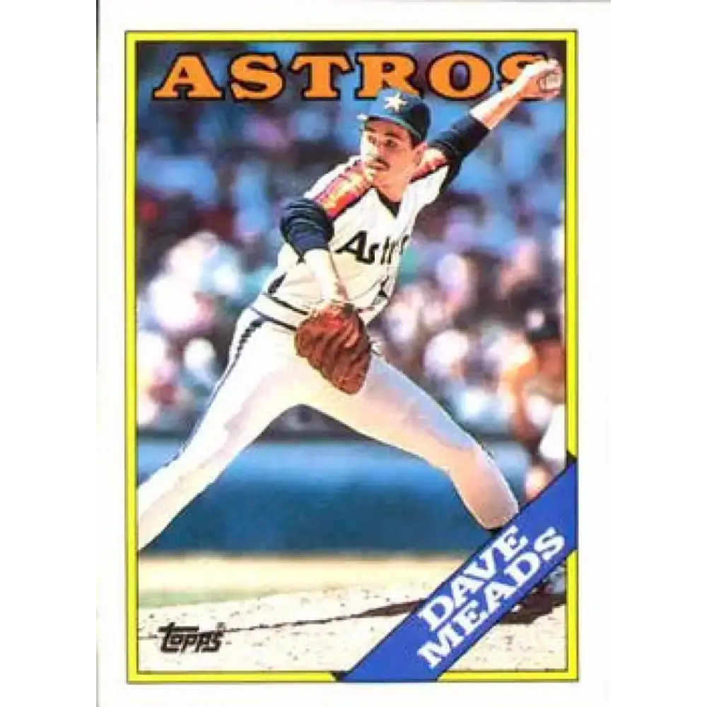 1988 Topps #199 Dave Meads NM-MT RC Rookie Houston Astros Baseball Card - Baseball Card Single