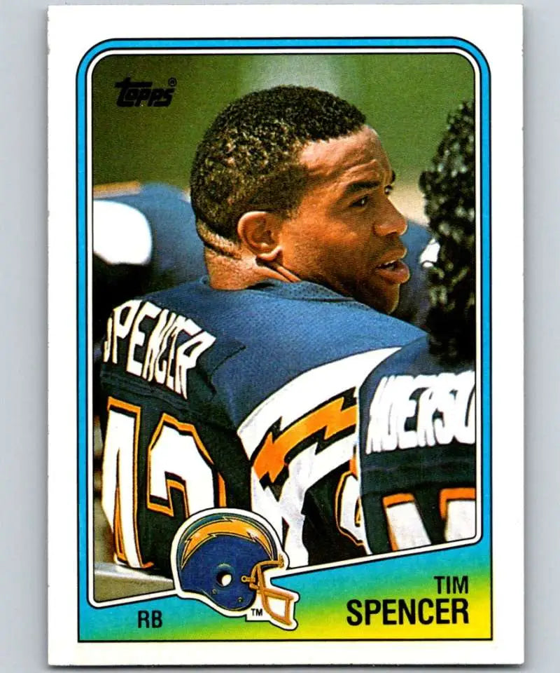 1988 Topps #204 Tim Spencer EX Excellent San Diego Chargers Football Card - Football Card Single