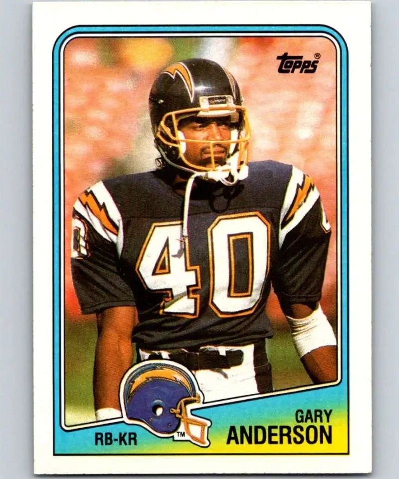 1988 Topps #205 Gary Anderson EX Excellent San Diego Chargers Football Card - Football Card Single