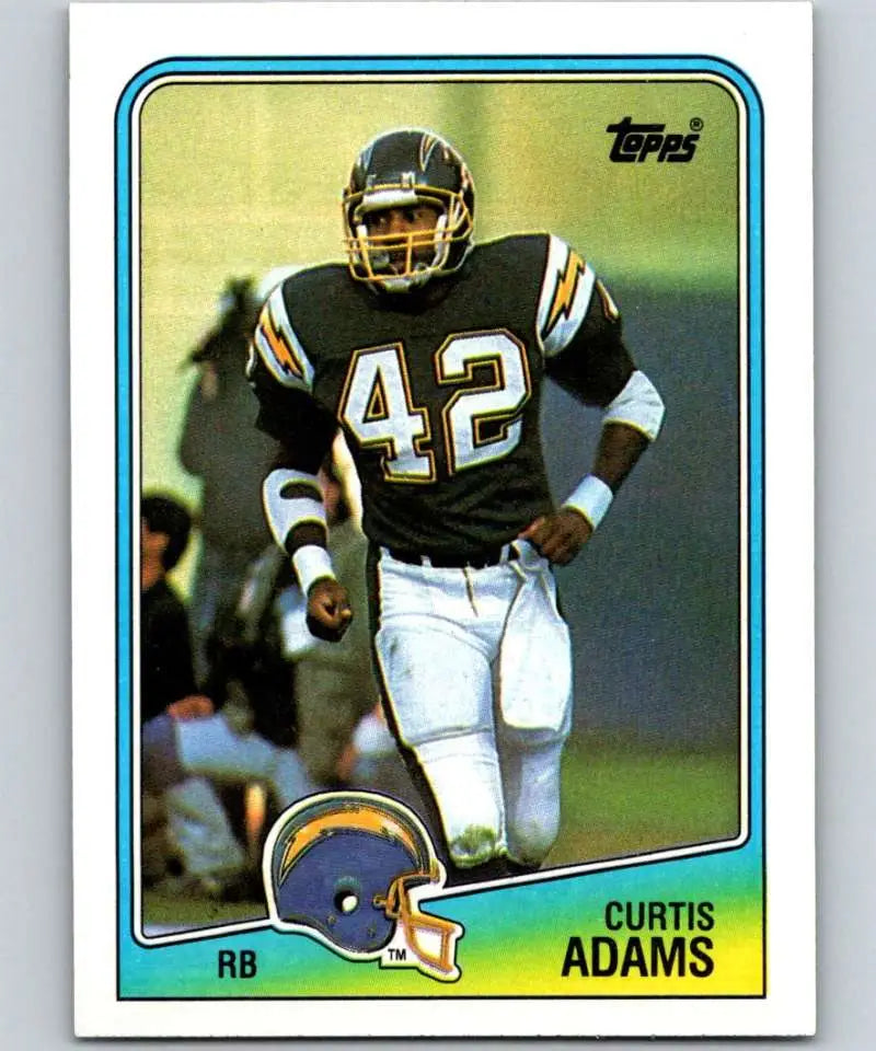 1988 Topps #206 Curtis Adams EX Excellent San Diego Chargers Football Card - Football Card Single