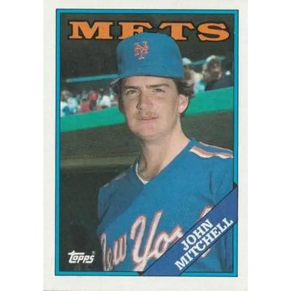 1988 Topps #207 John Mitchell NM-MT RC Rookie New York Mets Baseball Card - Baseball Card Single