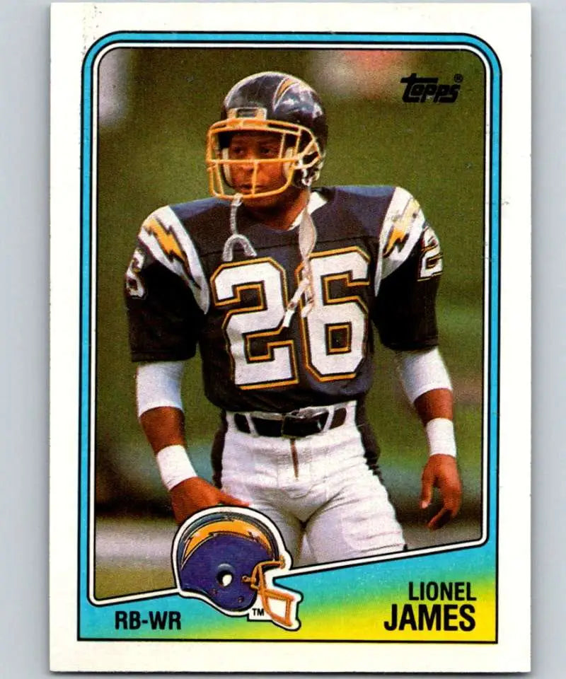 1988 Topps #207 Lionel James EX Excellent San Diego Chargers Football Card