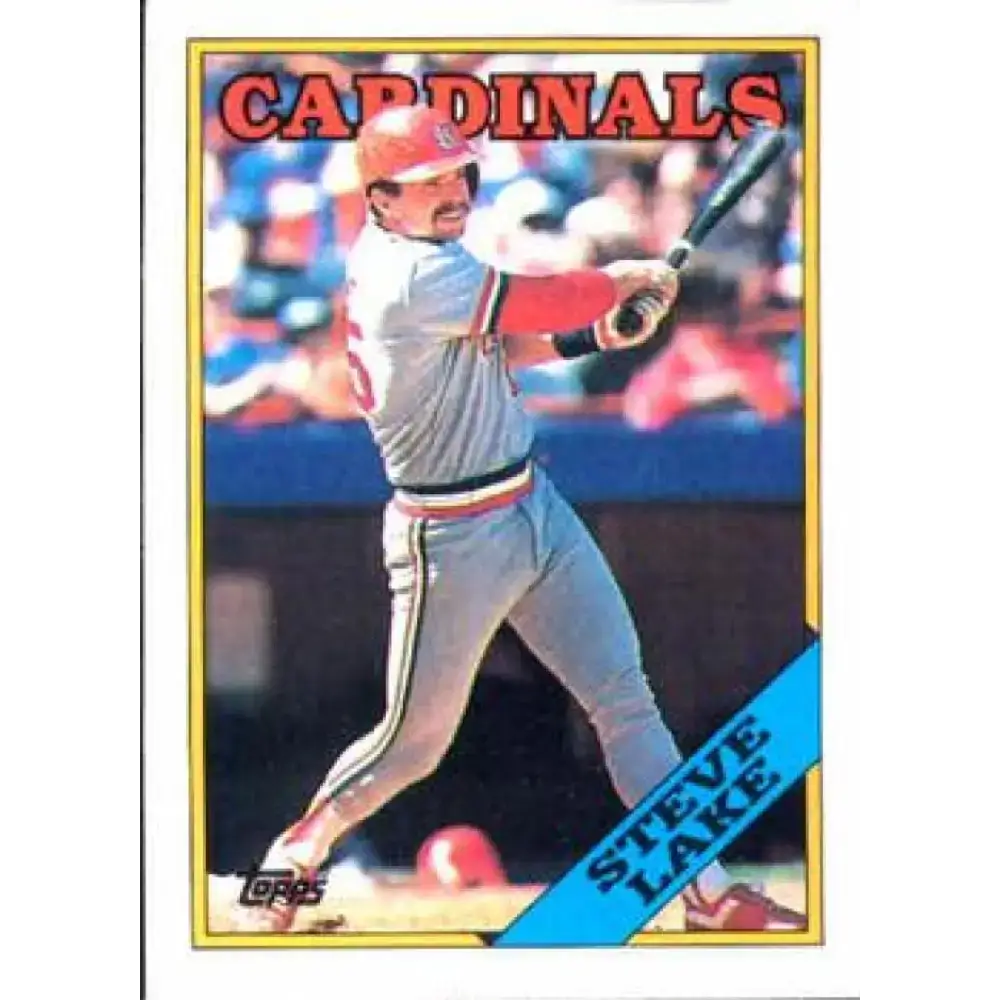 1988 Topps #208 Steve Lake NM-MT St. Louis Cardinals Baseball Card - Baseball Card Single