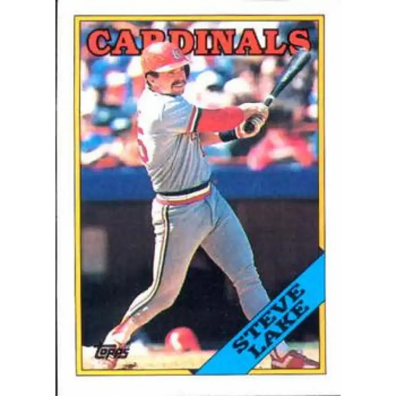 1988 Topps #208 Steve Lake NM-MT St. Louis Cardinals Baseball Card - Baseball Card Single