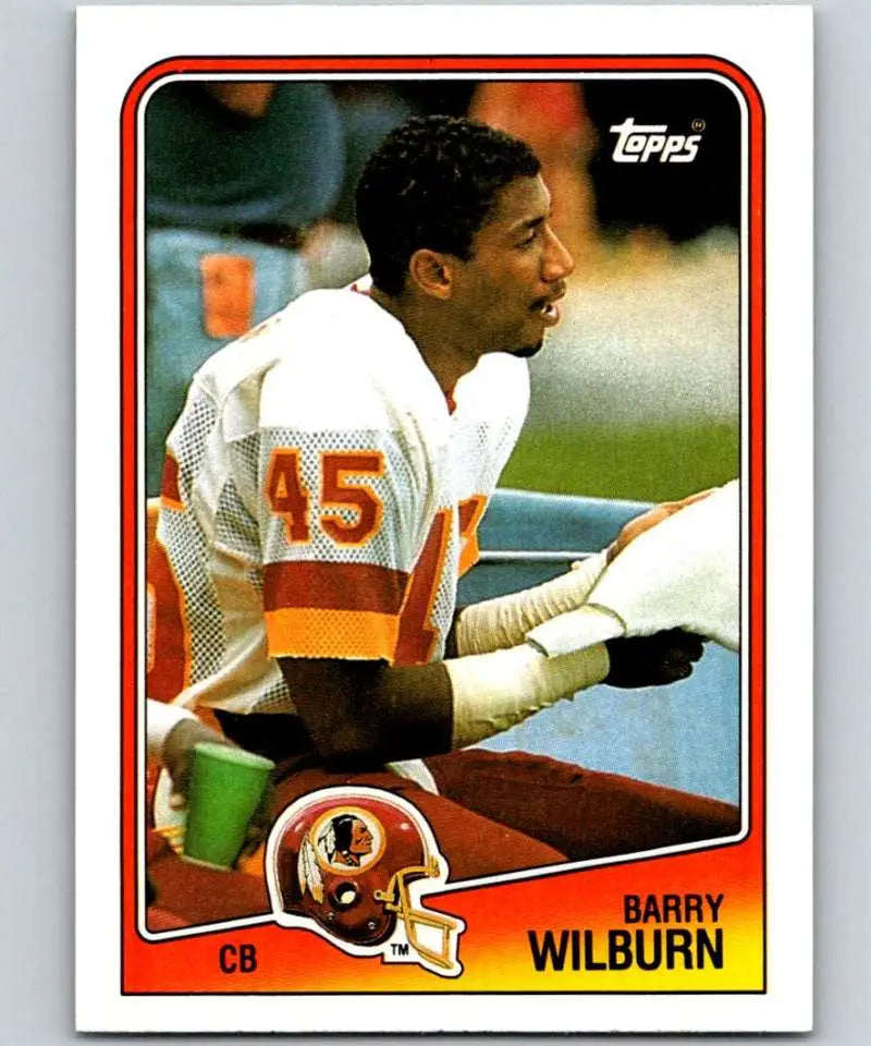 1988 Topps #21 Barry Wilburn EX Excellent Washington Redskins Football Card - Football Card Single