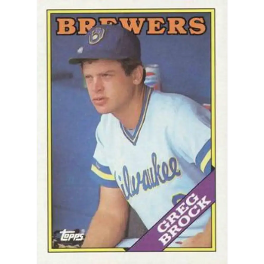1988 Topps #212 Greg Brock NM-MT Milwaukee Brewers Baseball Card
