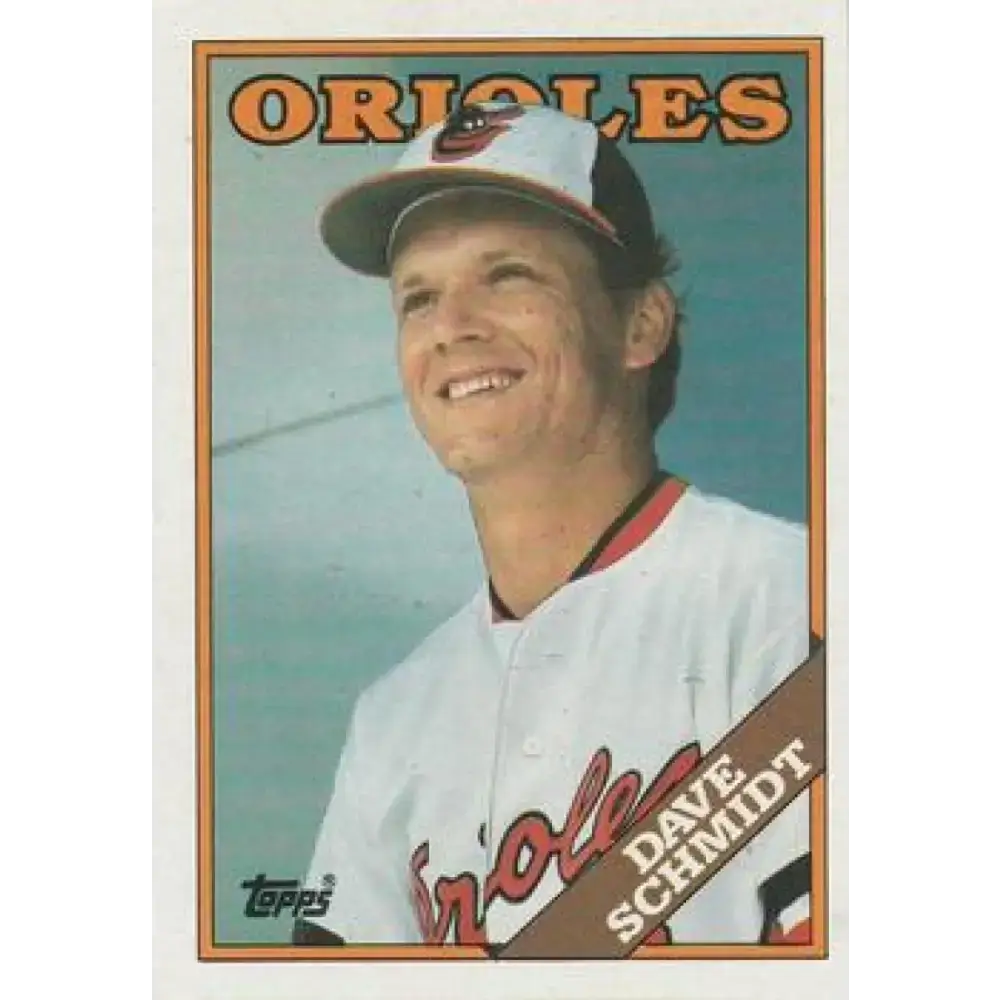 1988 Topps #214 Dave Schmidt NM-MT Baltimore Orioles Baseball Card - Baseball Card Single