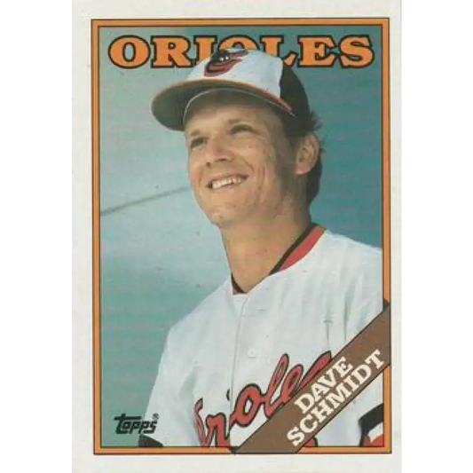 1988 Topps #214 Dave Schmidt NM-MT Baltimore Orioles Baseball Card - Baseball Card Single
