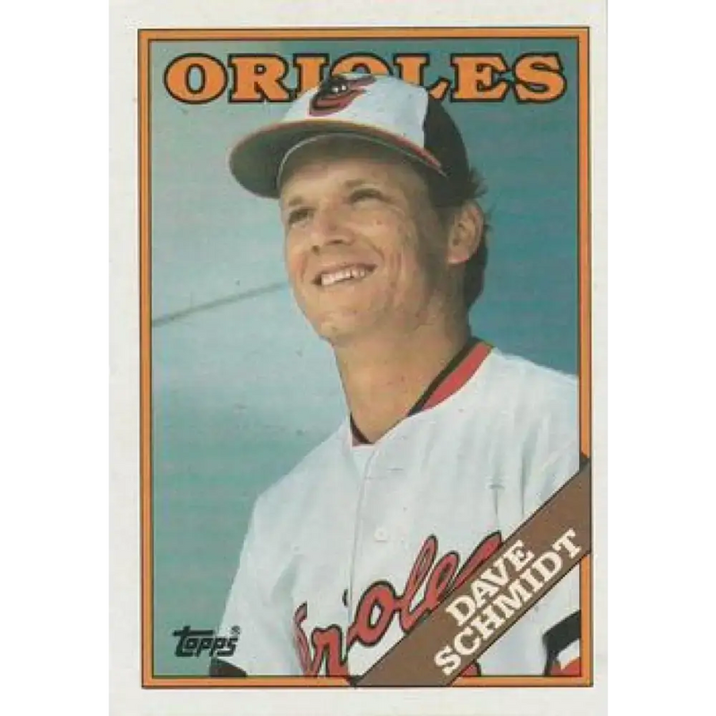 1988 Topps #214 Dave Schmidt NM-MT Baltimore Orioles Baseball Card - Baseball Card Single