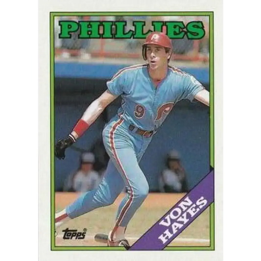 1988 Topps #215 Von Hayes NM-MT Philadelphia Phillies Baseball Card