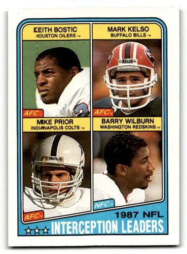 1988 Topps #219 Keith Bostic / Mark Kelso / Mike Prior / Barry Wilburn ID:62551 - Football Card Single