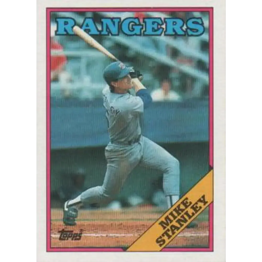 1988 Topps #219 Mike Stanley NM-MT Texas Rangers Baseball Card - Baseball Card Single
