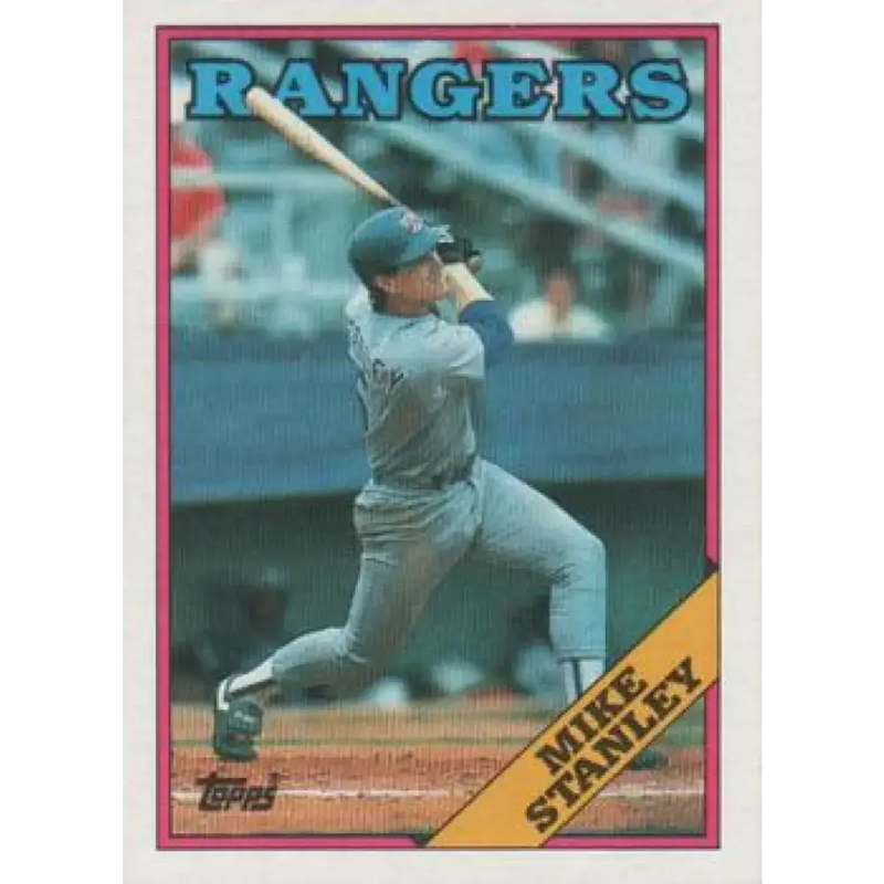 1988 Topps #219 Mike Stanley NM-MT Texas Rangers Baseball Card - Baseball Card Single