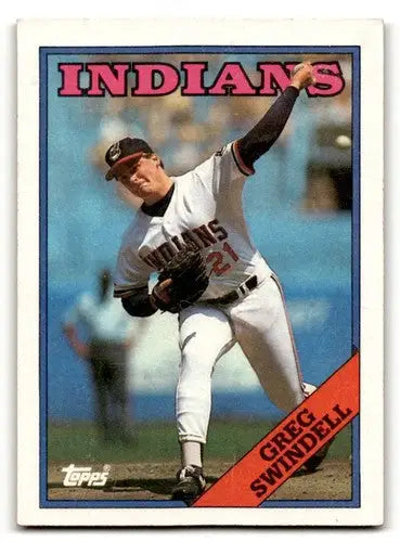 Original gloss 1988 Topps Greg Swindell Cleveland Indians baseball card image