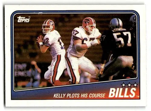 1988 Topps #220 Kelly Plots His Course TL Buffalo Bills Football Car ID:62552 - Football Card Single