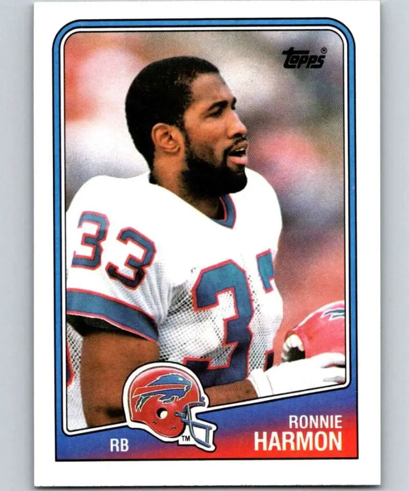 1988 Topps #222 Ronnie Harmon EX Excellent RC Rookie Buffalo Bills Football Card - Football Card Single