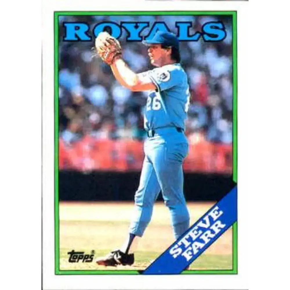 1988 Topps #222 Steve Farr NM-MT Kansas City Royals Baseball Card - Baseball Card Single